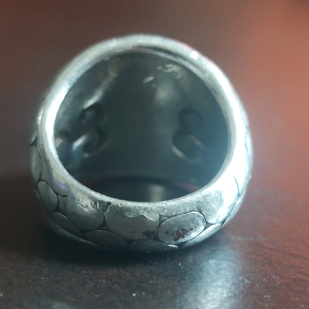 Brighton Silver Textured Dome Ring, Size 7. Very Unique! - Picture 2 of 3